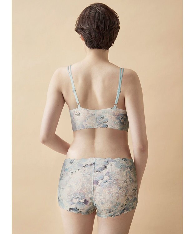 WACOAL ショーツ 【GOCOCi ゴコチ】 CGG297とペア 肌あたりのやさしいレース アウターにひびきにくい はきこみ丈あさめ レディース PGG197 /ワコール サックス