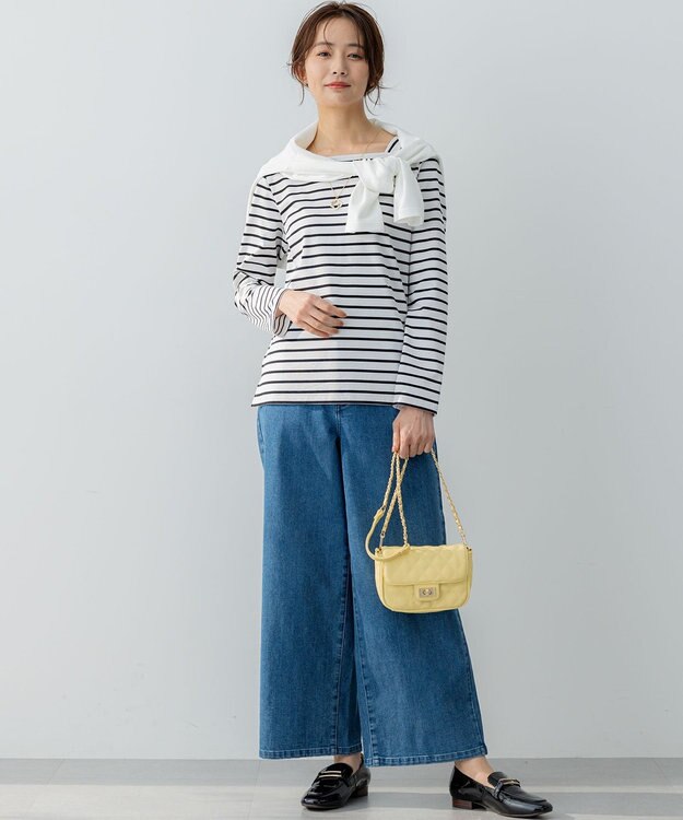 組曲 フレンチロング Ｔシャツ ブラック系1