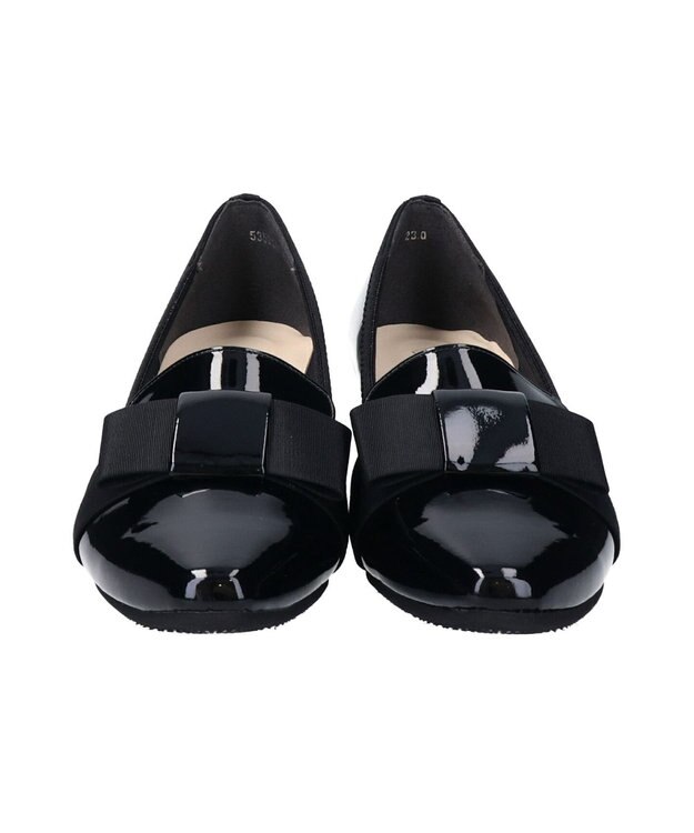 Bridget Birkin ＜3E＞【Bridget Birkin Walk】オペラリボンヒールウォーキングパンプス ブラックエナメル