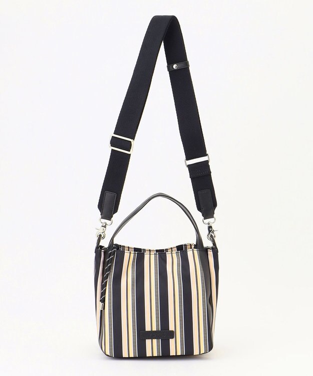 Y'SACCS マルチストライプ すっきりトート Sサイズ ブラック