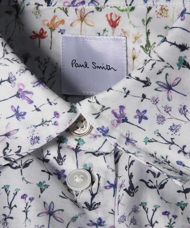 Paul Smith Water Colour Floral 半袖シャツ パープル