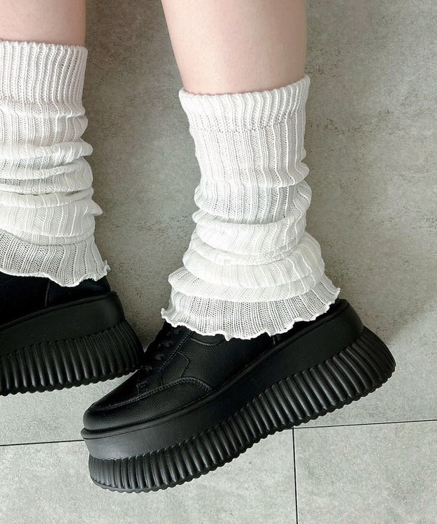 WEGO エアリーメローレッグカバー ホワイト