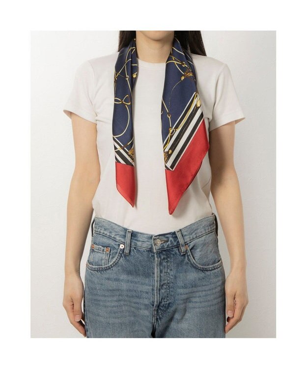 UNBILLION カシュネ cache nez / チェーン柄スカーフ レッド