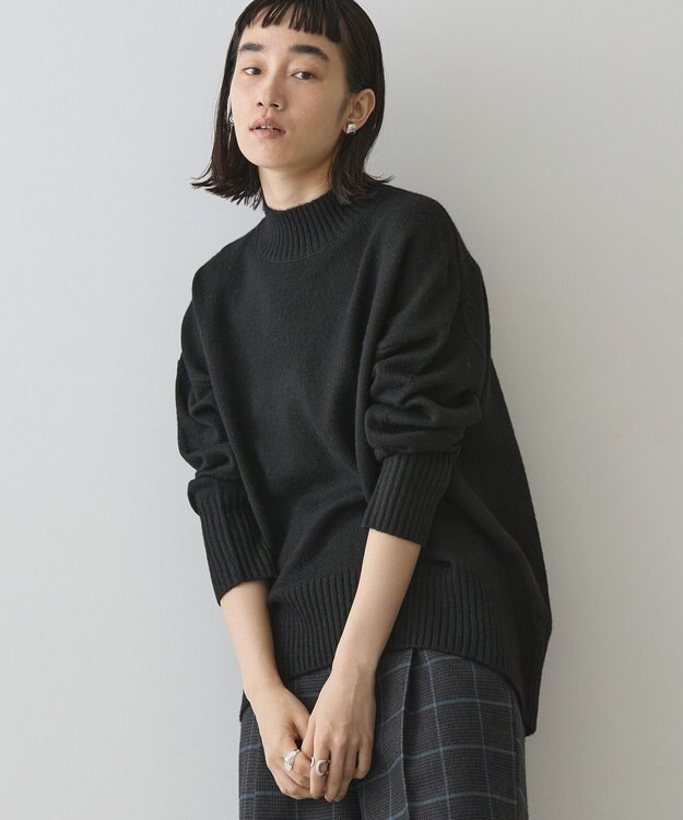 AMERICAN HOLIC モックネックコクーンニットプルオーバー Black