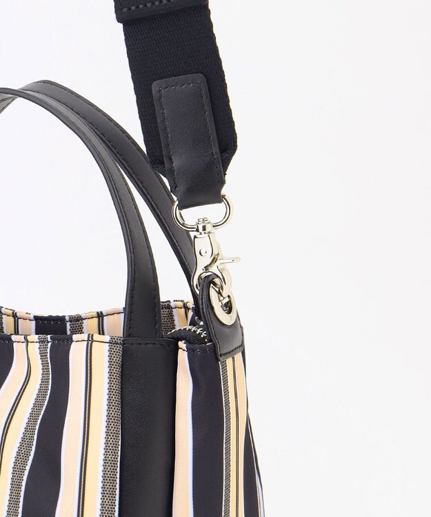 Y'SACCS マルチストライプ すっきりトート Sサイズ ブラック