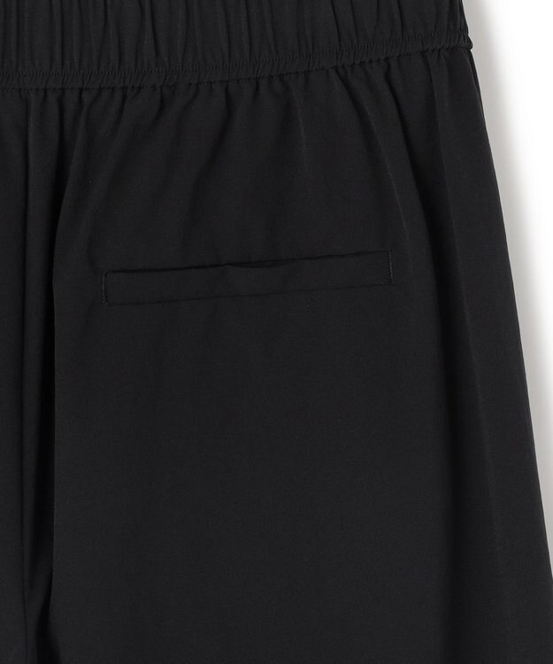 UNFILO 【セットアップ着用可/ウエストゴム】FINE MOVE ギャザーワイドパンツ ブラック