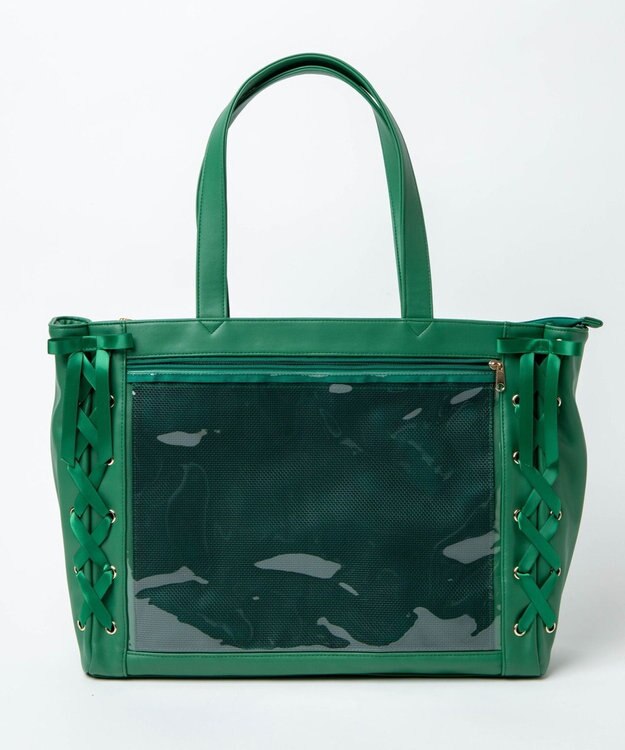 WEGO 【痛バ＆推し活】レースアップ痛バッグL グリーン