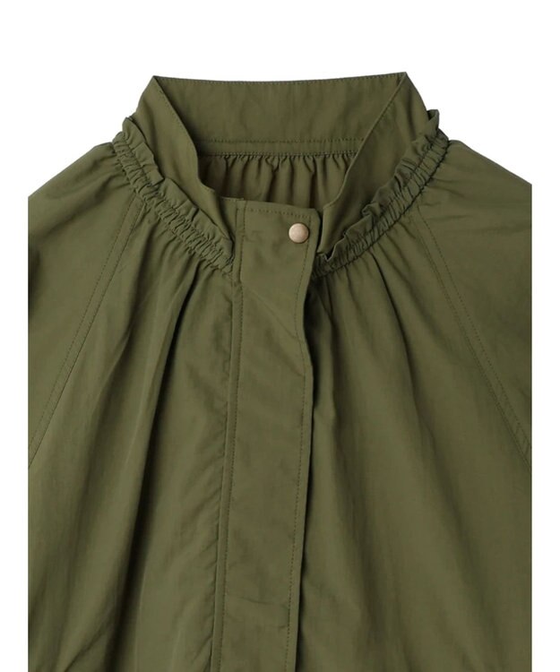 earth music&ecology スタンドフリルミリタリーブルゾン Khaki