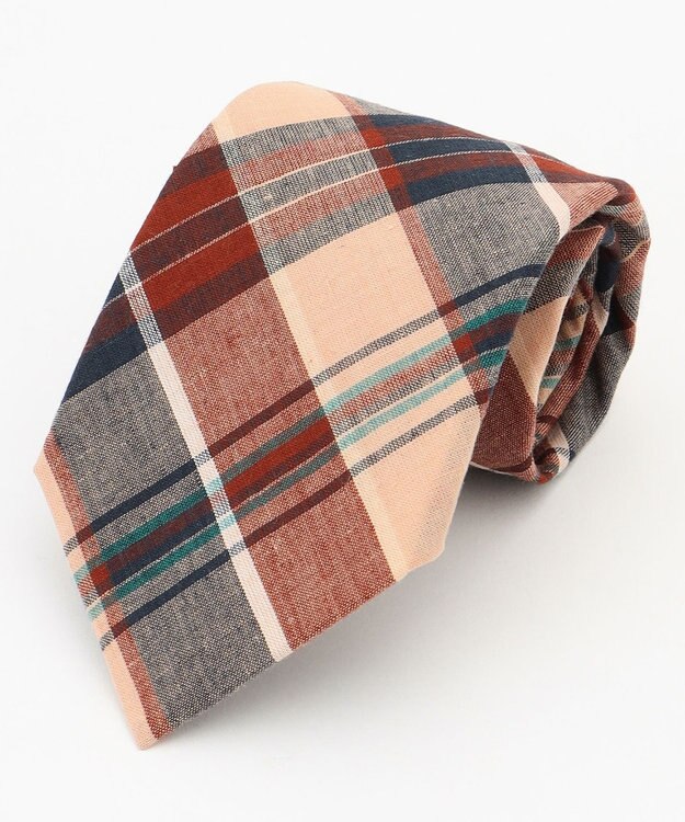 J.PRESS MEN マドラスチェック ネクタイ ブラウン系4