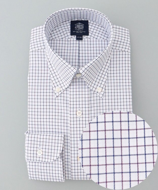 J.PRESS MEN 【PREMIUM PLEATS / 形態安定】スーピマコットンタッタソールチェック シャツ/B.D.