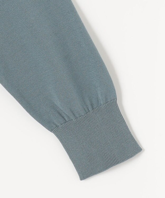 J.PRESS LADIES L 【洗える】 Co/Peライト Vネック ショート カーディガン スモーキーグリーン系