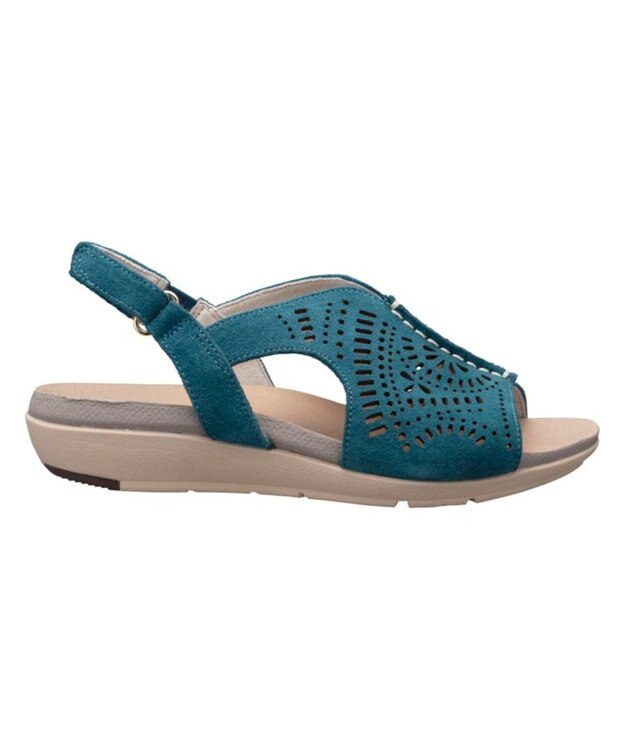 REGAL FOOT COMMUNITY 【レッドウッドリバーミネトンカ】M10C フットベットサンダル サンダル ブルーグリーンスエード