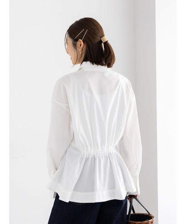 Te chichi ペプラムシャツ オフホワイト