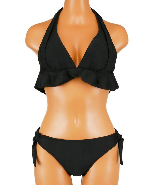 San-ai Resort（三愛水着楽園） 【SALE】ナチュラルだけどしっかり盛れる【ナチュラルアップブラ】Solidノンワイヤービキニ　7M・9M ブラック