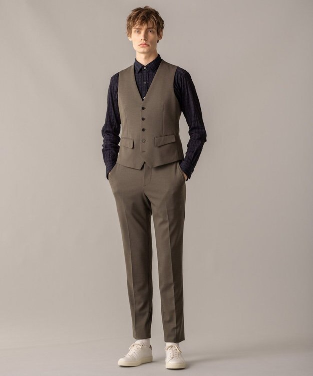 JOSEPH HOMME ウーステッドモックロディ ジレ カーキ系