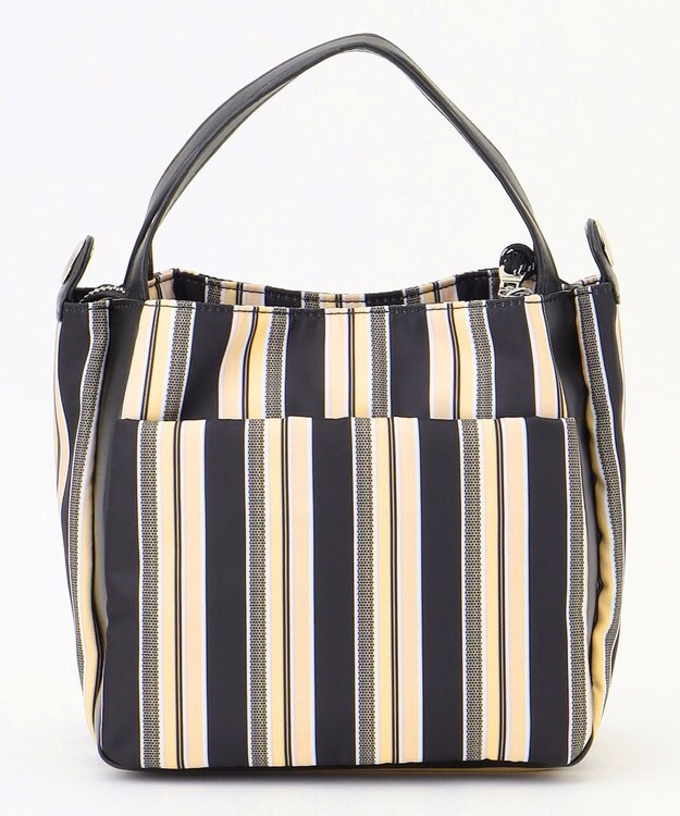 Y'SACCS マルチストライプ すっきりトート Sサイズ ブラック