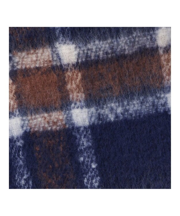 MOONBAT estaa ボリュームマフラー クラシックチェック／手洗い可 ディープブルー