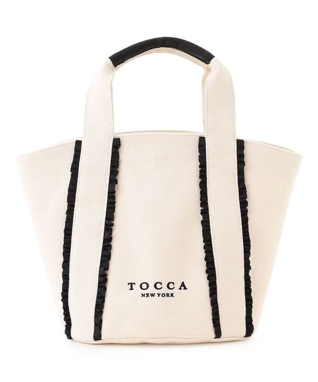 TOCCA 【八木アリサさん着用】TRILL TRIM CANVASTOTE キャンバストートバッグ アイボリー系