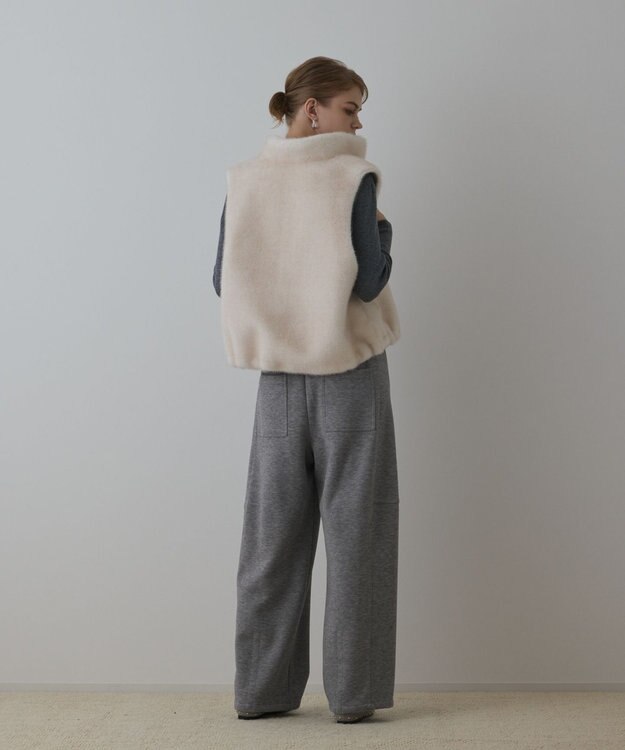 GRACE CONTINENTAL フェイクミンクベスト キナリ