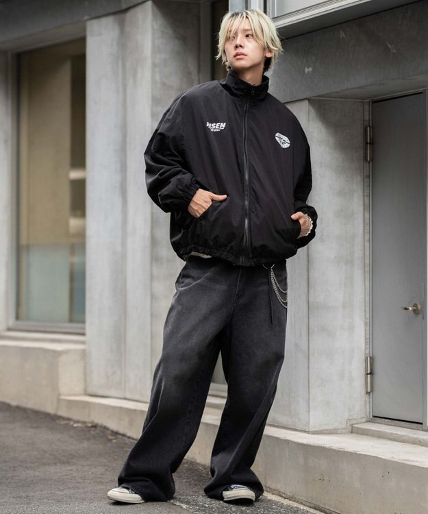 WEGO 【ユニセックス着用ITEM/リバーシブル/2WAY】リバーシブルフリースブルゾン ブラックその他