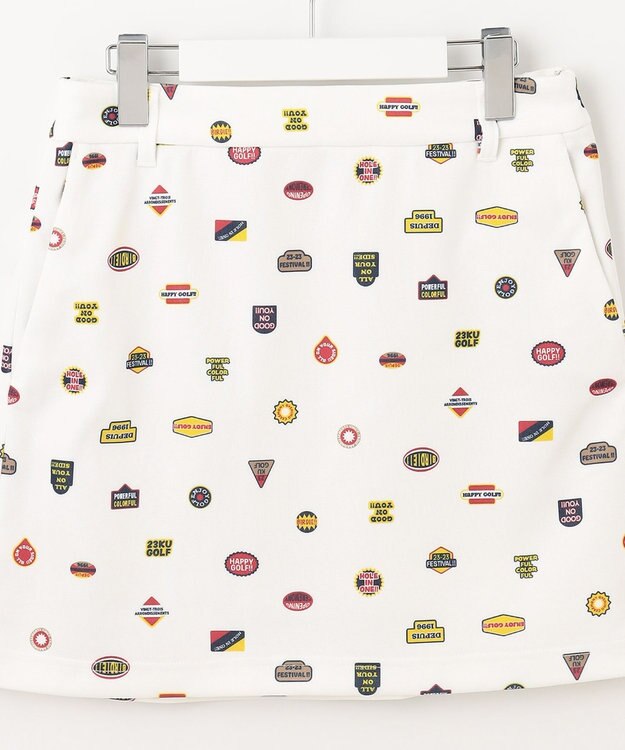23区GOLF 【WOMEN】【吸水速乾】ステッカープリント スカート ホワイト系5
