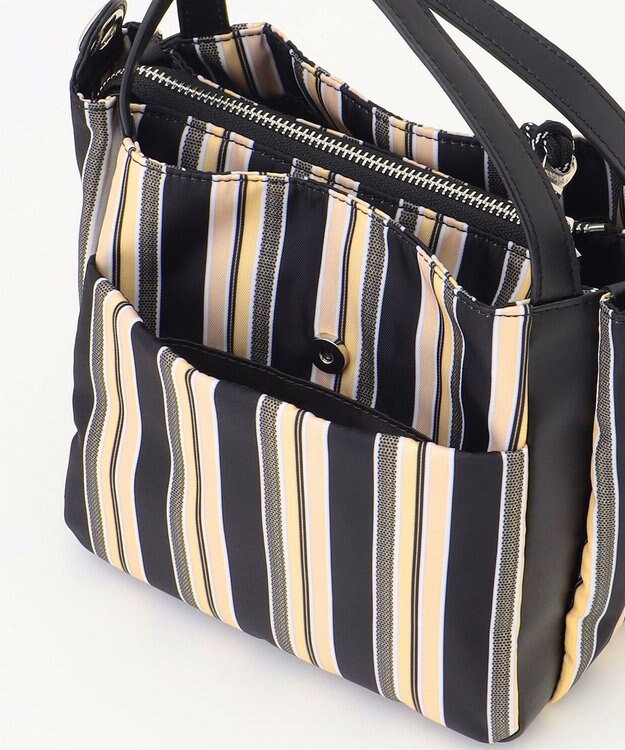 Y'SACCS マルチストライプ すっきりトート Sサイズ ブラック