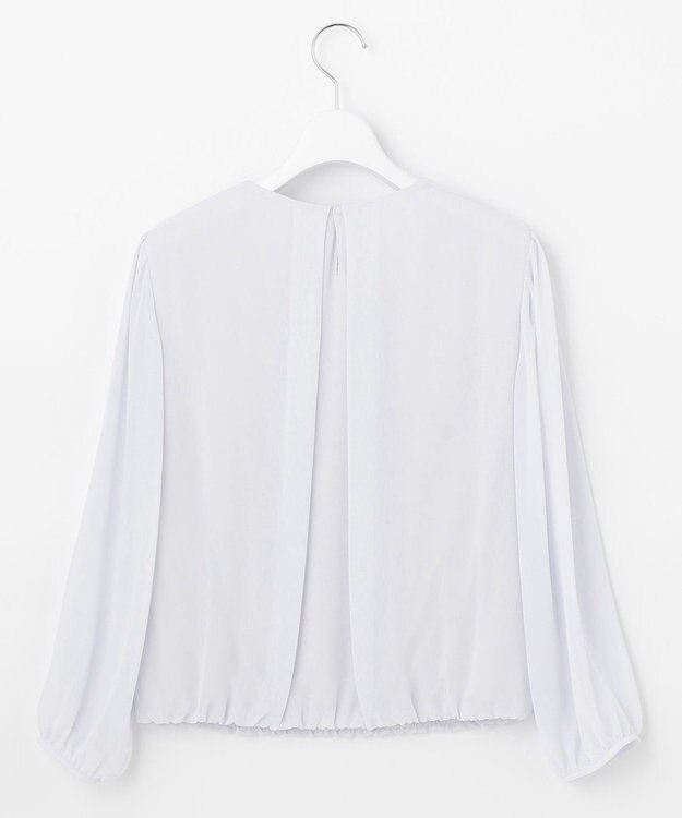 自由区 【新色追加・洗える】ロイヤルシフォン プルオーバーブラウス スカイブルー系