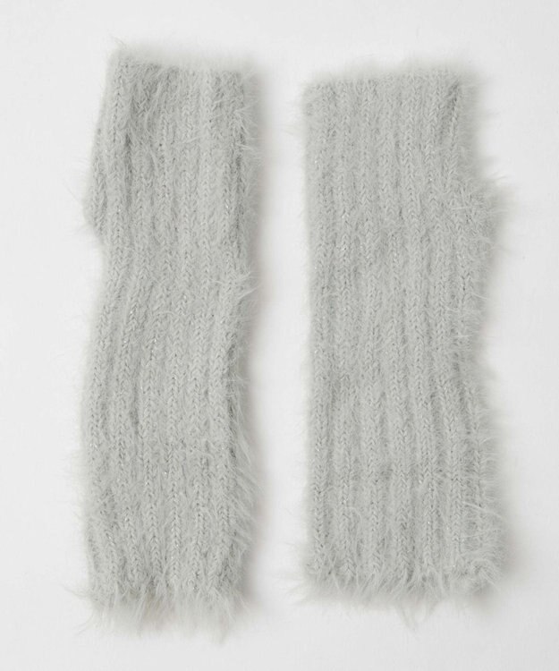 WEGO キラキラファーアームカバー ライトグレー