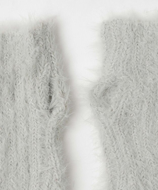 WEGO キラキラファーアームカバー ライトグレー