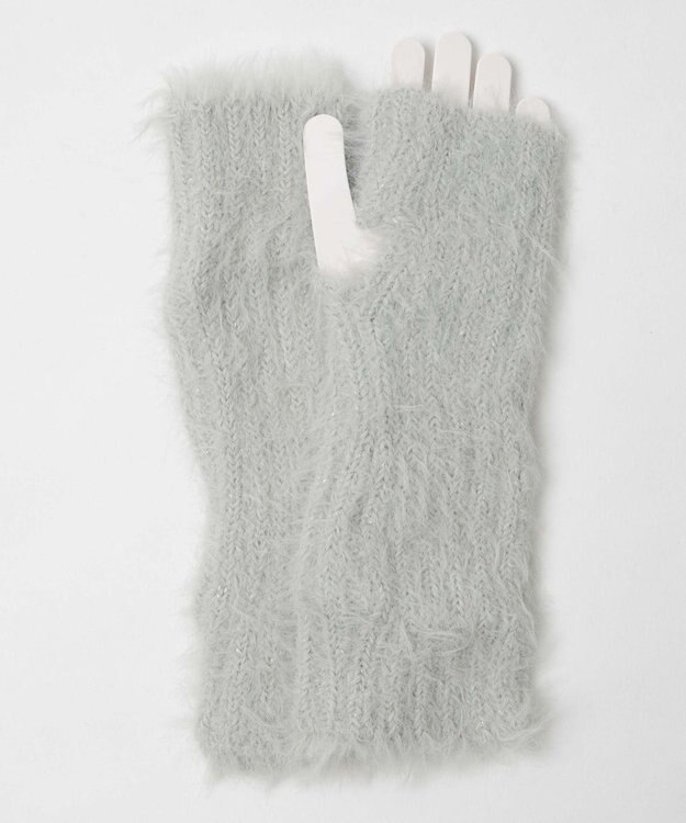 WEGO キラキラファーアームカバー ライトグレー