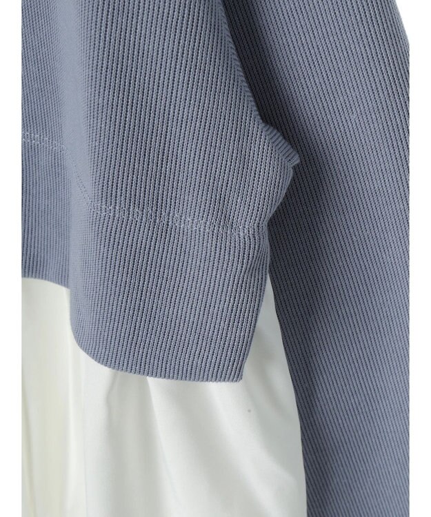 earth music&ecology プリーツヘムドッキングチュニック Blue Gray