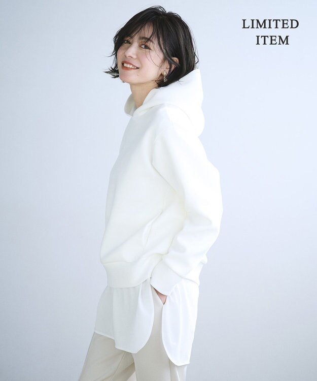 ICB L 【WEB限定・洗える】 シアージャージーコンビ カットソー オフホワイト系