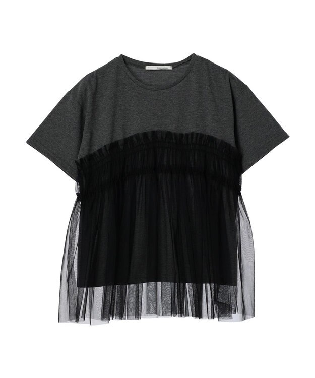 Green Parks ・ＥＬＥＮＣＡＲＥ　ＤＵＥ　チュールドッキングＴＥＥ Charcoal Gray