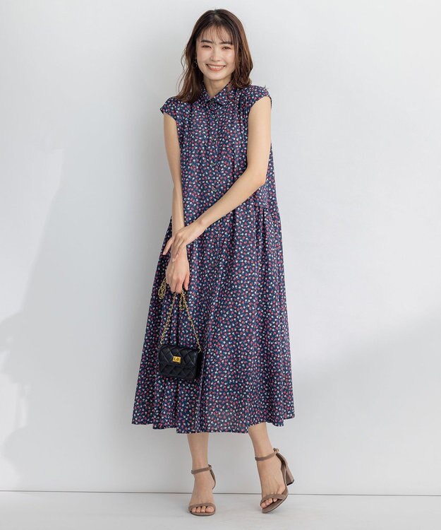 組曲 S 【洗える】プティフラワージョーゼットシフォン ワンピース ピンク系5