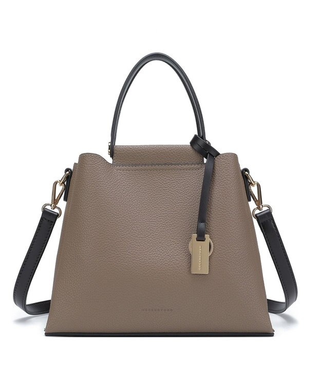 style code 【MERCURYDUO/マーキュリーデュオ】両アオリポケット　ハンドバッグ　キーリングチャーム付き ベージュ