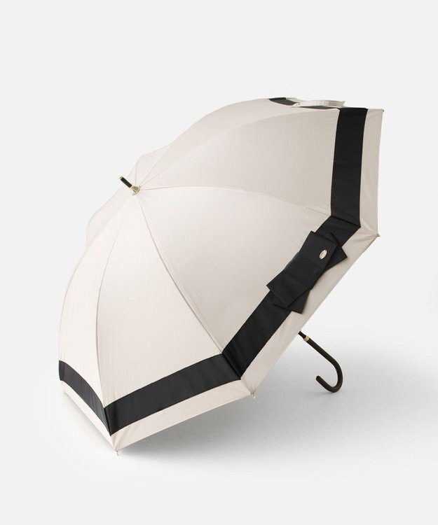 TOCCA 【晴雨兼用】SIDE RIBBON UMBRELLA 長傘 ベージュ系