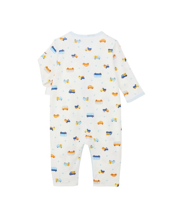 MIKI HOUSE HOT BISCUITS 【60-80cm】 フライス素材 カバーオール肌着 ブルー