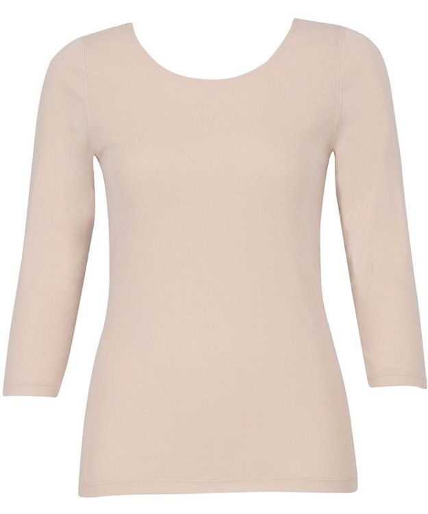 Wing インナー オーガニックコットン100％(身生地部) 吸汗速乾性(身生地部) ゆったり設計 【綿の贅沢 オーガニック】 7分袖 長袖 EL1771 ウイング／ワコール ベージュ