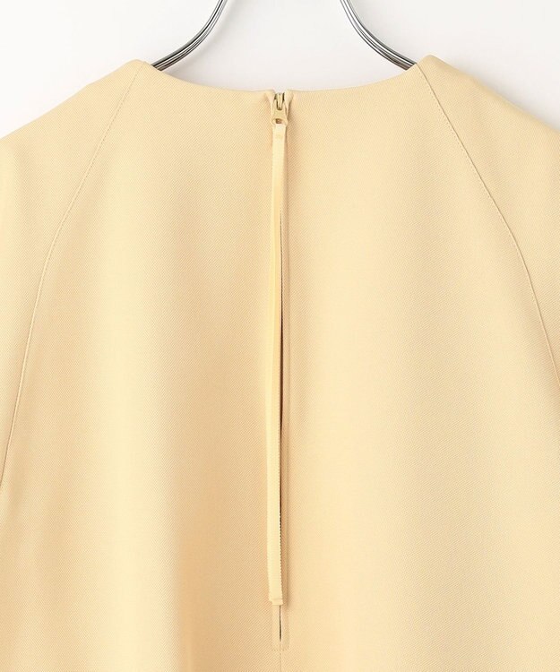 #Newans 【マシンウォッシャブル】ファスナースリットＡラインブラウス ライトイエロー