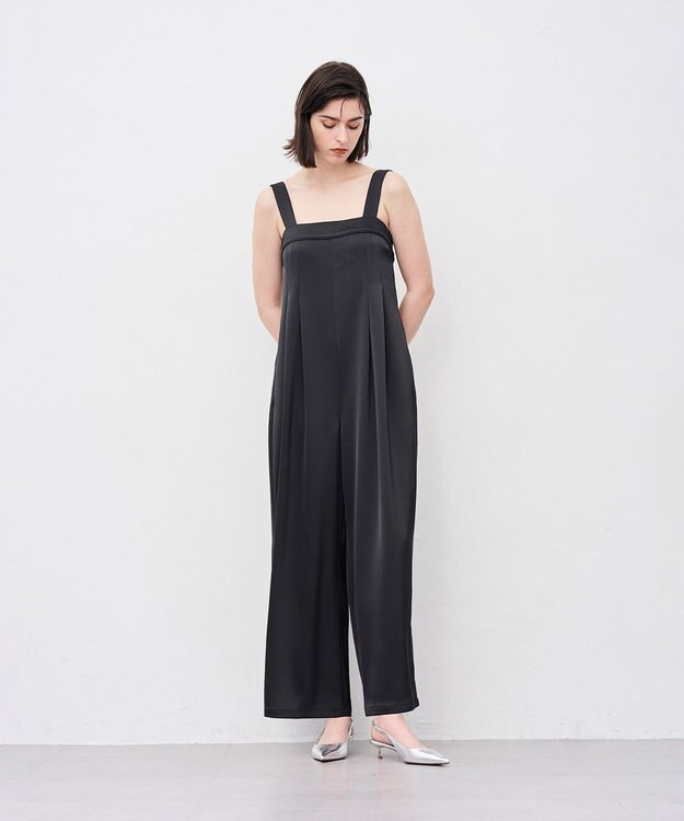 uncrave シャイニーダブルサテン オールインワン スレート