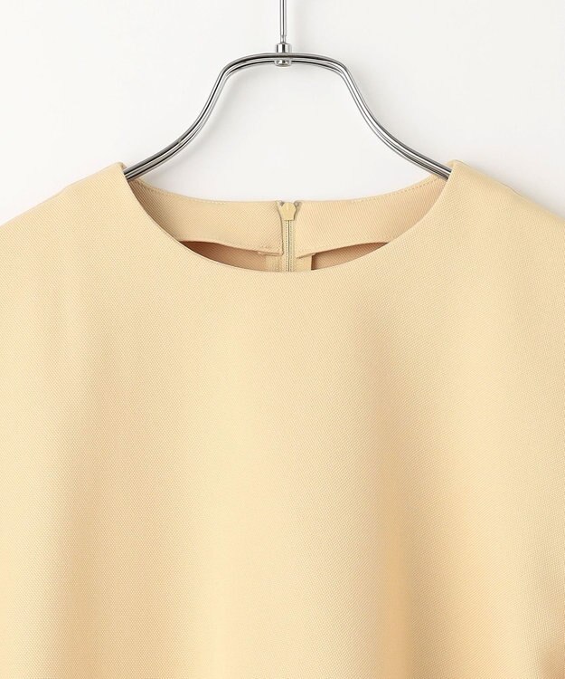 #Newans 【マシンウォッシャブル】ファスナースリットＡラインブラウス ライトイエロー