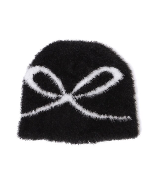 WEGO シャギーリボンニットワッチ ブラック