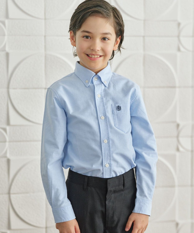 ▲Jプレス/J.PRESS▲130cm 長袖シャツ 水色系 ストライプ フォーマル 卒園式 卒業式 入学式 冠婚葬祭 謝恩会 結婚式 発表会子供服 キッズ kids 男の子 222122 fml ｜ジェイプレス（キッズ）のシャツ⁄ブラウス（ブルー・ネイビー