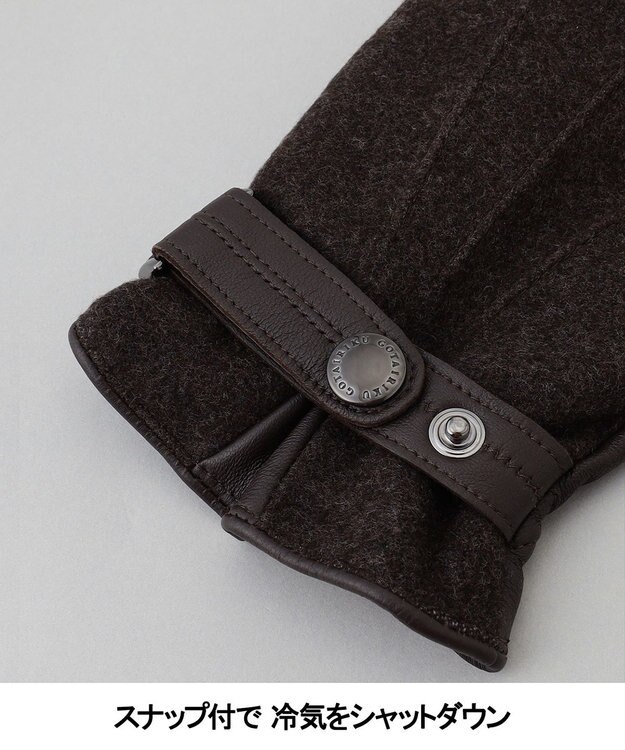 GOTAIRIKU 【スマホ対応】DRAGO/ドラゴ ウールシープレザーコンビ グローブ_無地 ベージュ系8