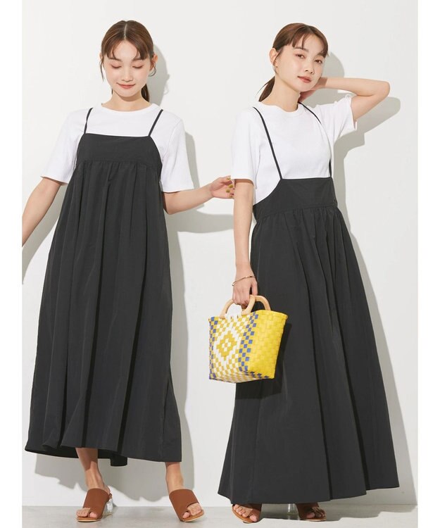 AMERICAN HOLIC 丈違い２ＷＡＹバックリボンワンピース Black