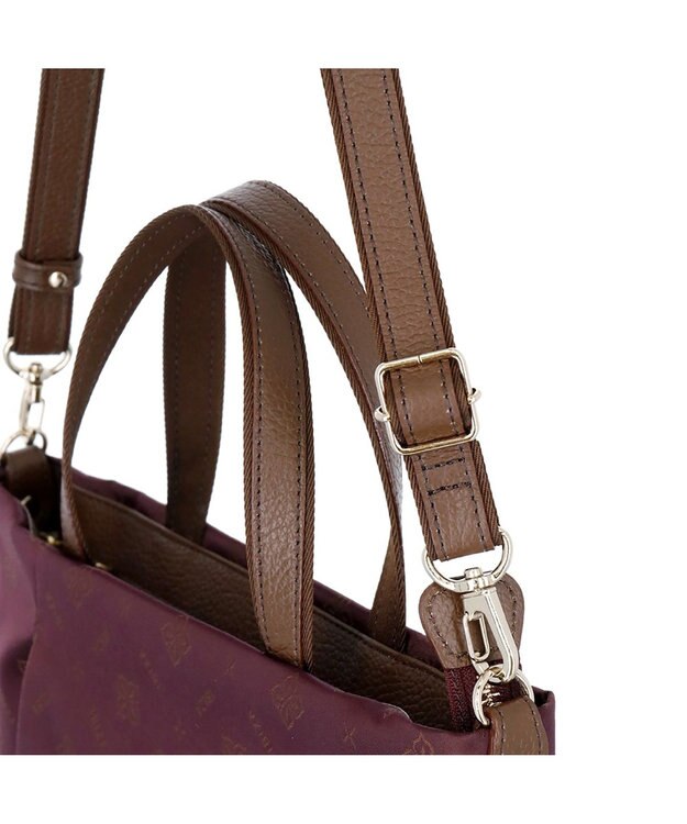 IBIZA ロゴナイロン　2WAYバッグ バーガンディ