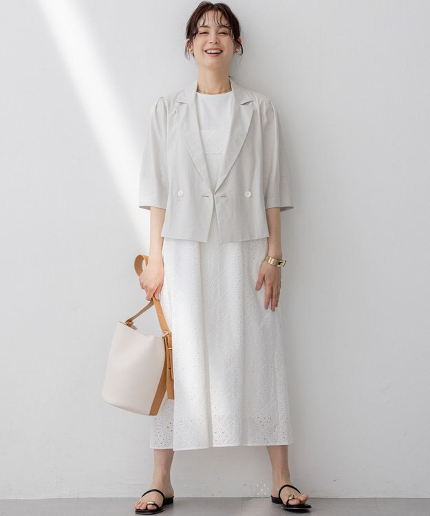 組曲 L フレンチスリーブカットソー アイボリー系