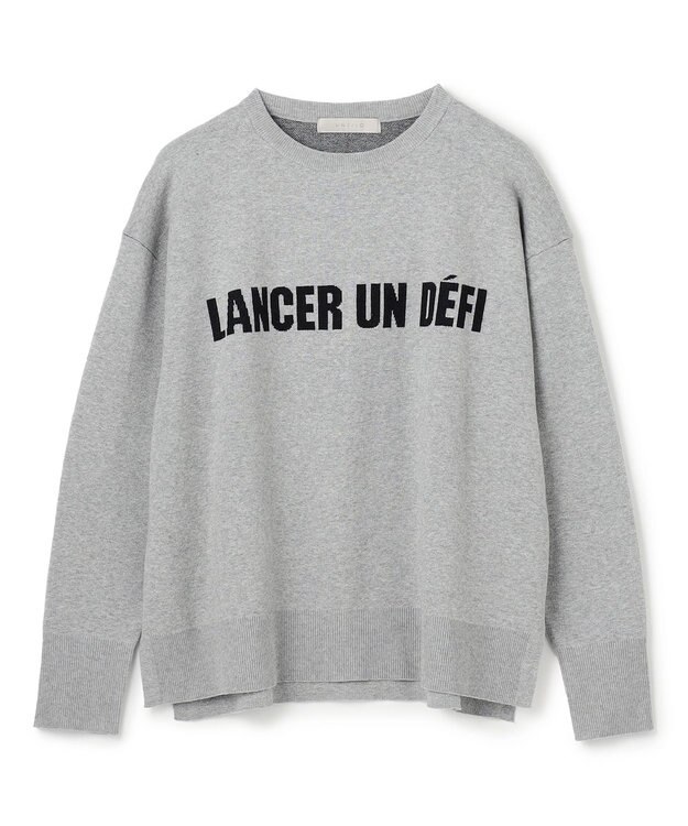 UNFILO スポンジニット ロゴジャガード グレー