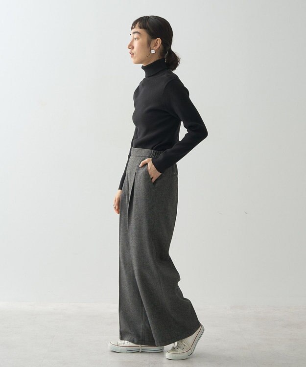 AMERICAN HOLIC バイパチリブタートルネックニットプルオーバー Red