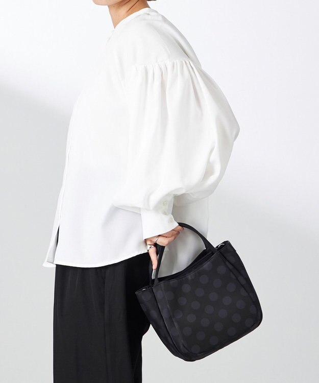 Y'SACCS 木村多江×Y'SACCS Polka Dots ミニバッグ ブラック×グレー